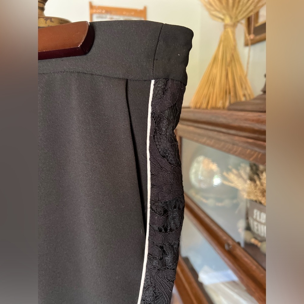 Rachel Roy black slacks with lace - Picture 2 of 7